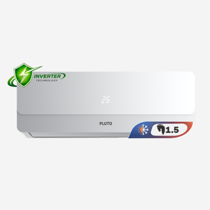 تكييف بلوتو انفرتر لون سيلفر 1.5 حصان بارد ساخن, يوني اير للتكييفات